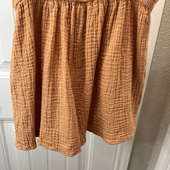 Arizona Jean Co Button Up Sleeveless Brushed Cotton Boho Lagenlook Romper Size M - Picture 10 of 12